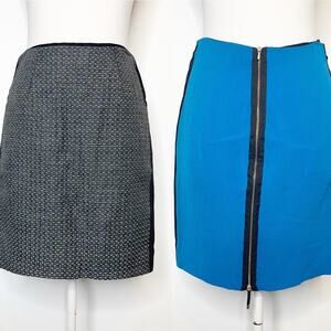 Victoria Beckham contrast skirt back zip